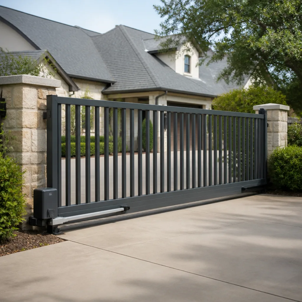 Sliding driveway gates